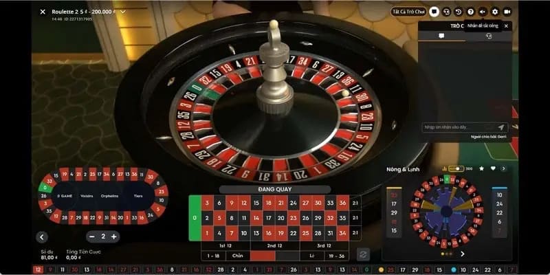 Mô phỏng thực tế khi chơi roulette thabet